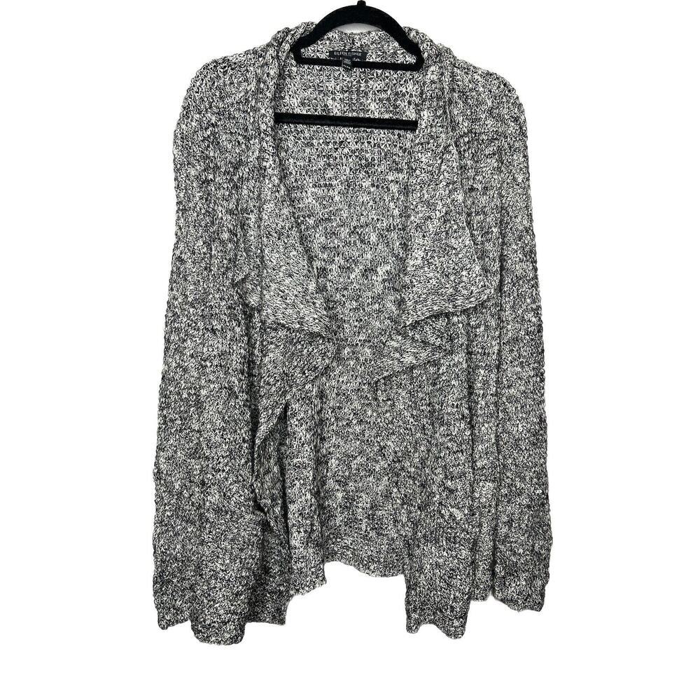 Eileen Fisher Gray Open Draped Cardigan Cotton Alpaca Blend Size Petite Large